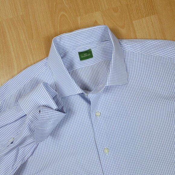 Sid Mashburn French Cuff Dress Shirt Mens Size Medium Long Sleeve Button Gingham